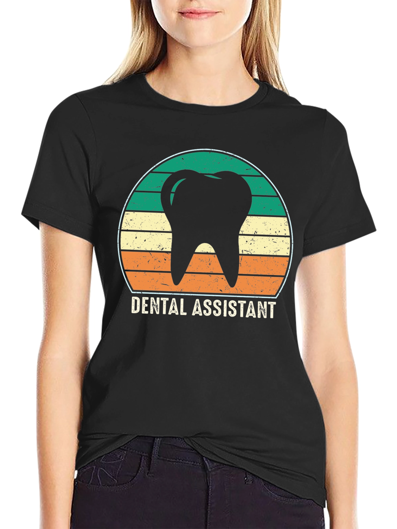 Dental Assistant Retro Tooth Graphic T-Shirt