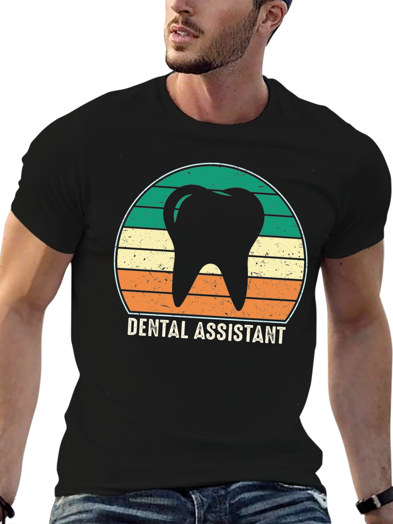 Dental Assistant Retro Tooth Graphic T-Shirt