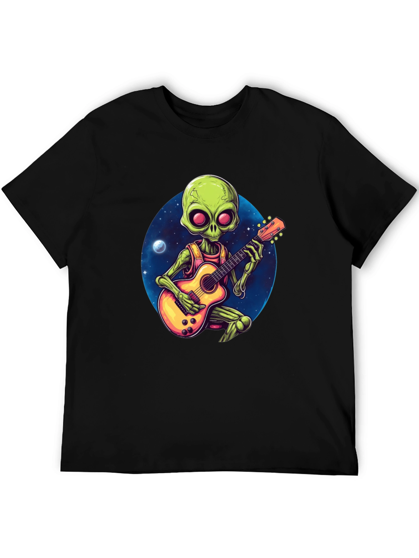 Alien Guitarist T-Shirt - Black
