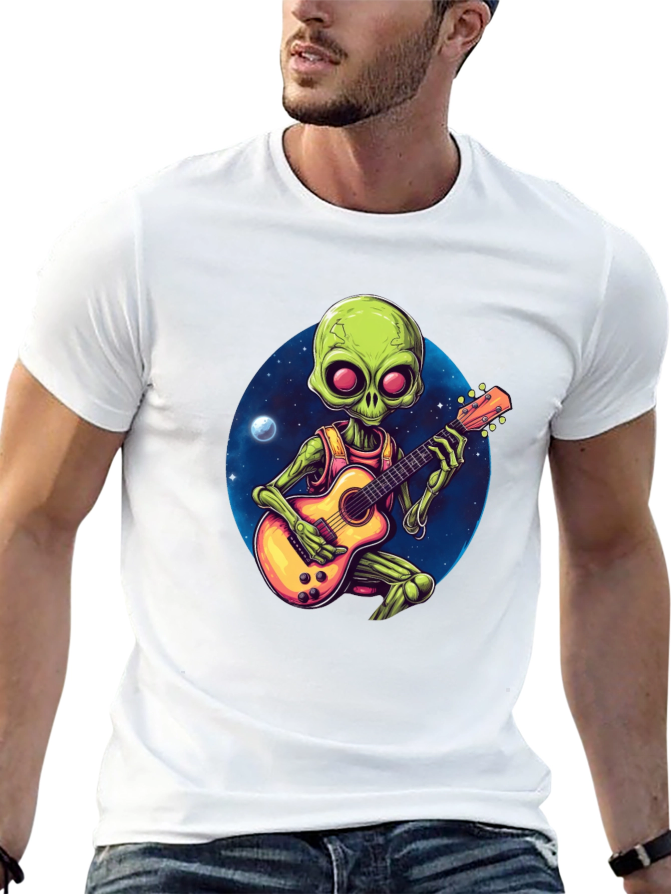 Alien Guitarist T-Shirt - Black