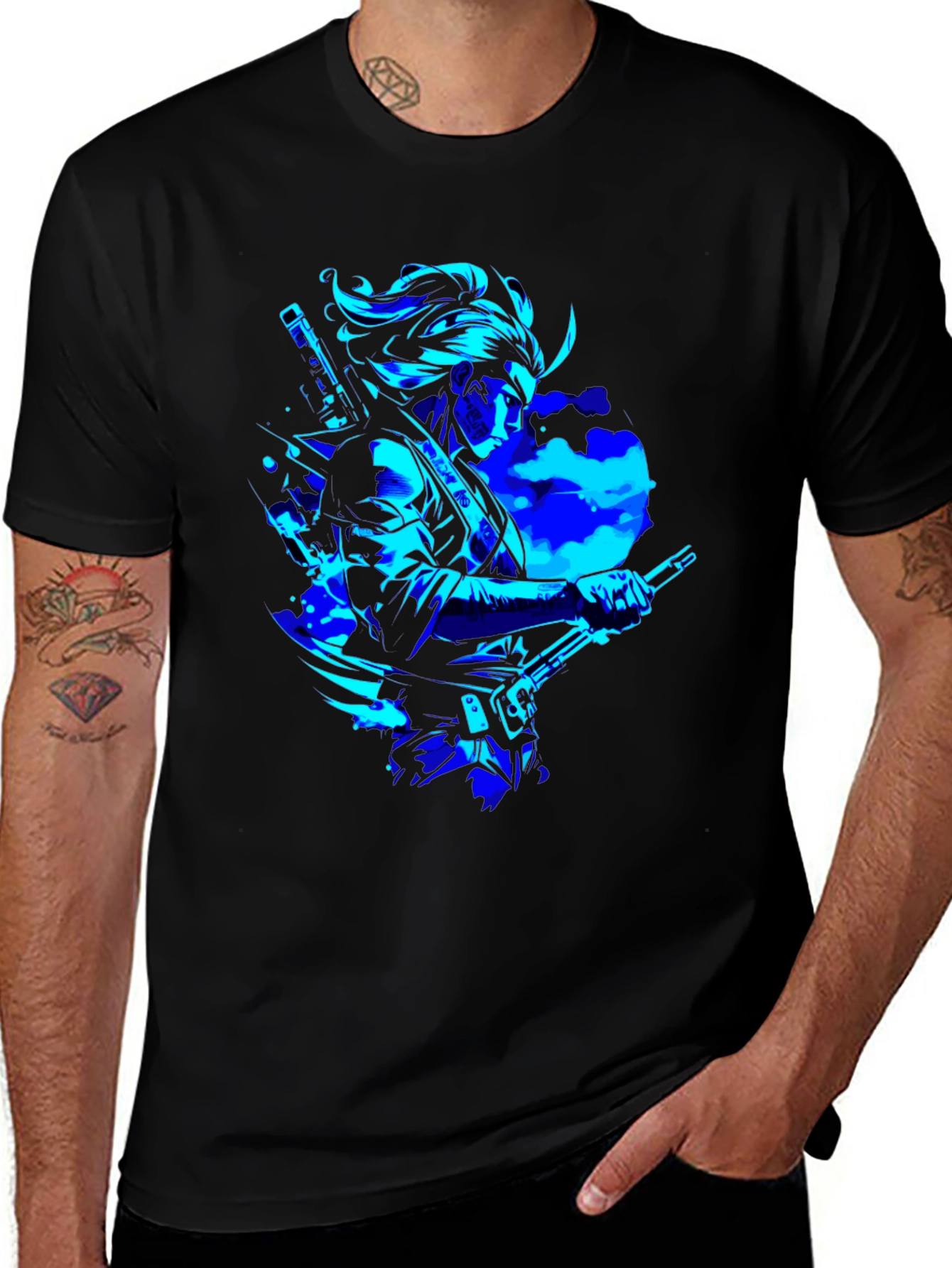 Cyber Samurai Graphic T-Shirt