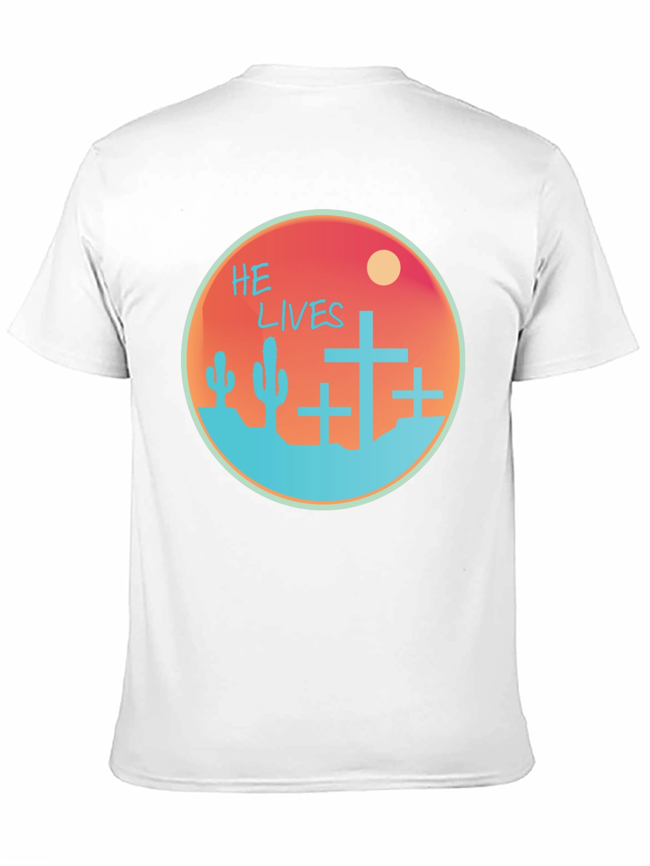 He Lives Graphic Tee - Desert Scene