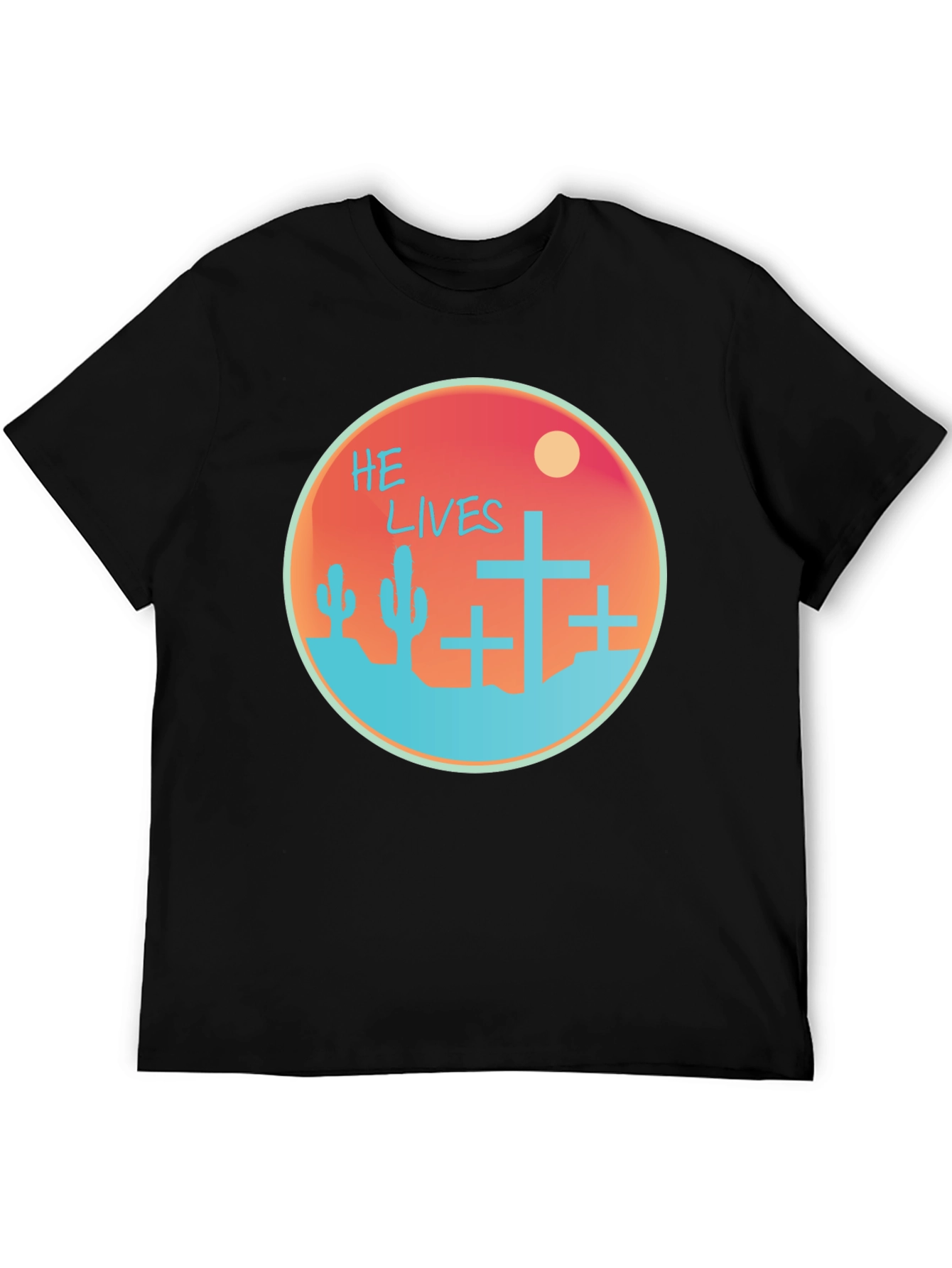 He Lives Graphic Tee - Desert Scene