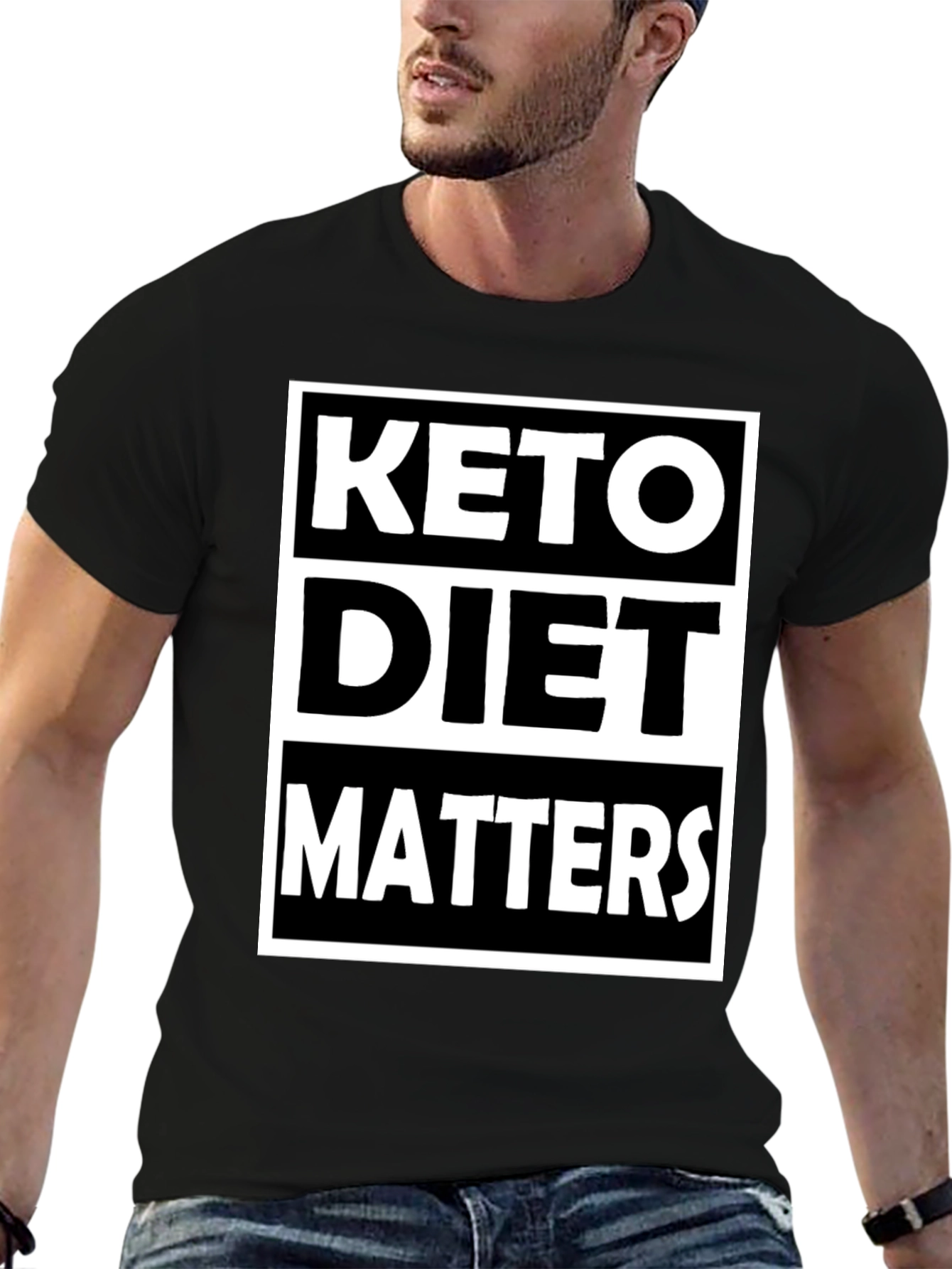 Keto Diet Matters Black Graphic Tee
