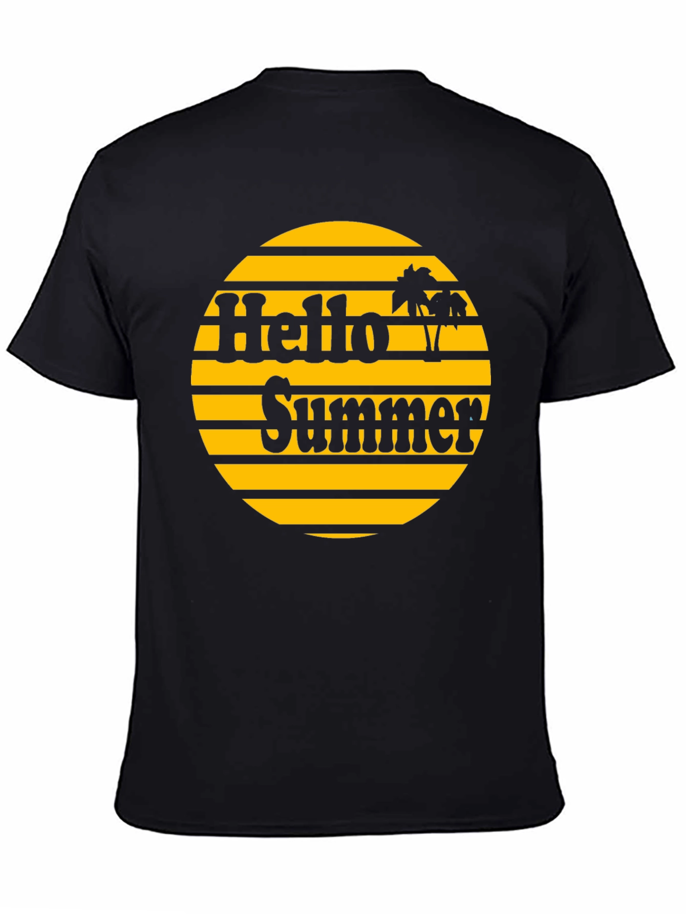 Hello Summer Graphic T-Shirt - Retro Sunset Design