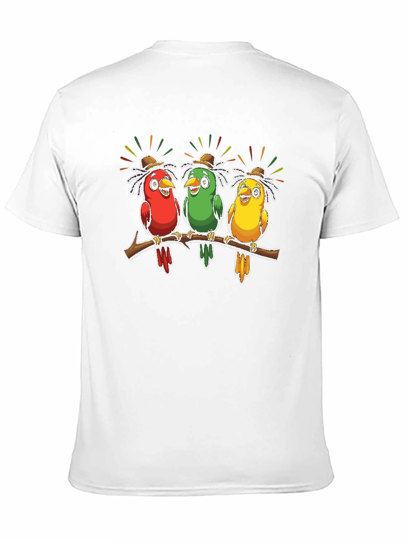 Birds on Branch Graphic Tee - Novelty Print