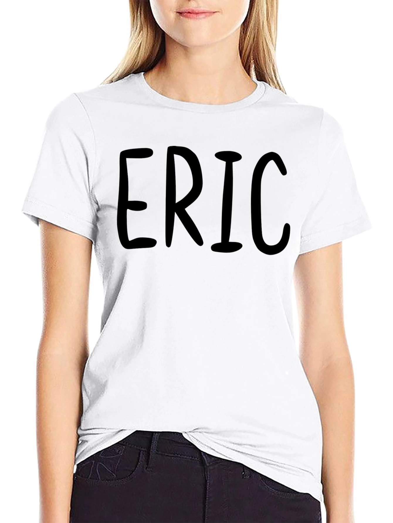 ERIC Black Graphic Tee - Custom Name T-Shirt