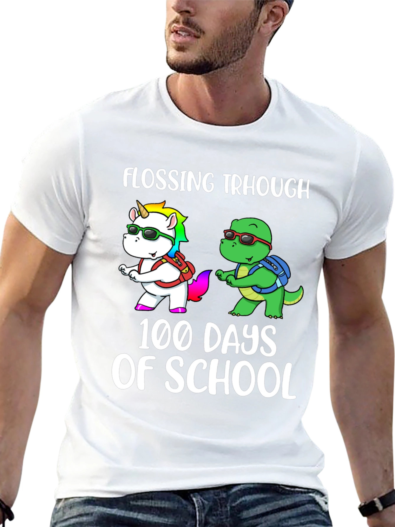 Flossing Through 100 Days Of School T-Shirt