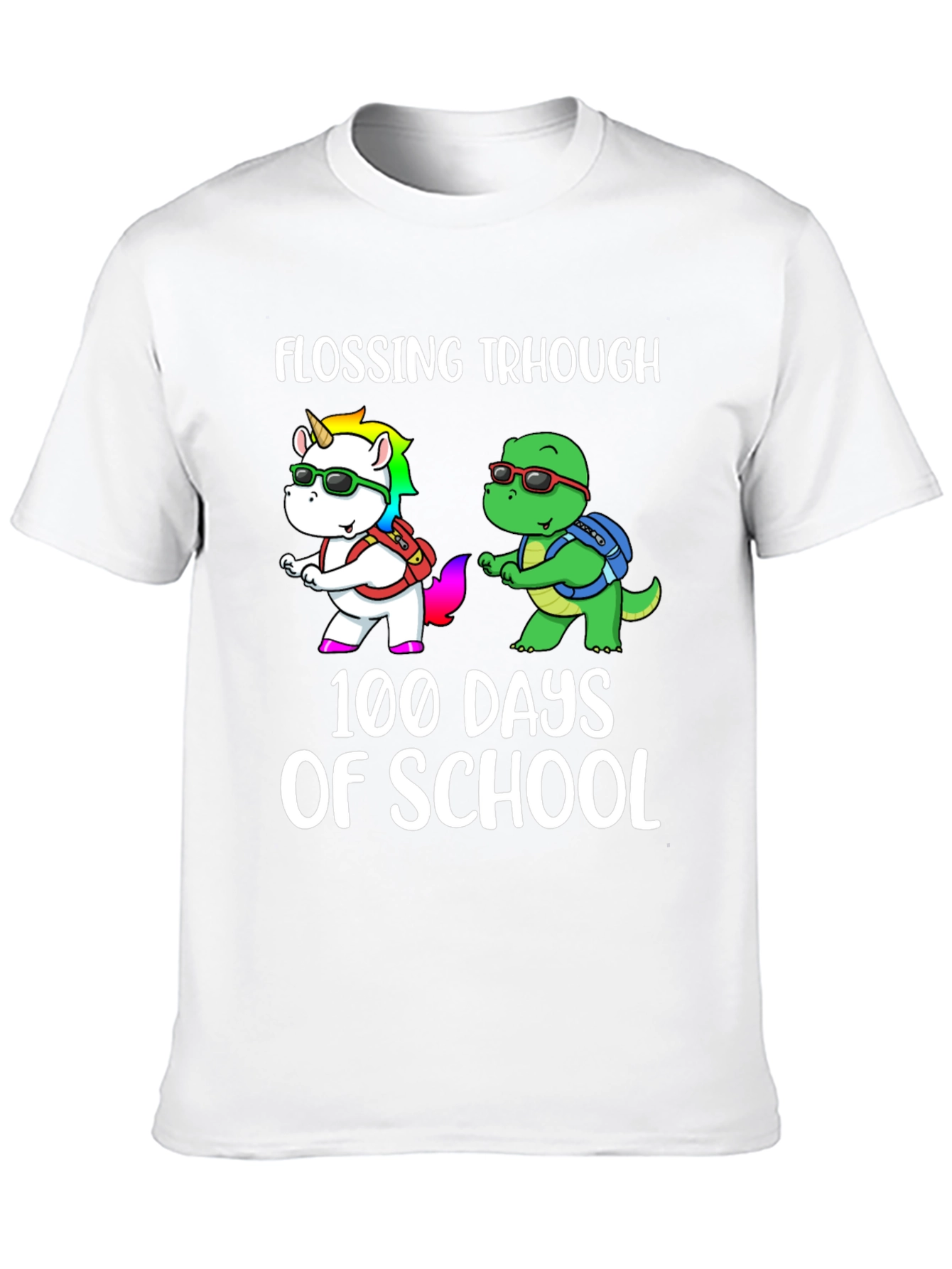 Flossing Through 100 Days Of School T-Shirt