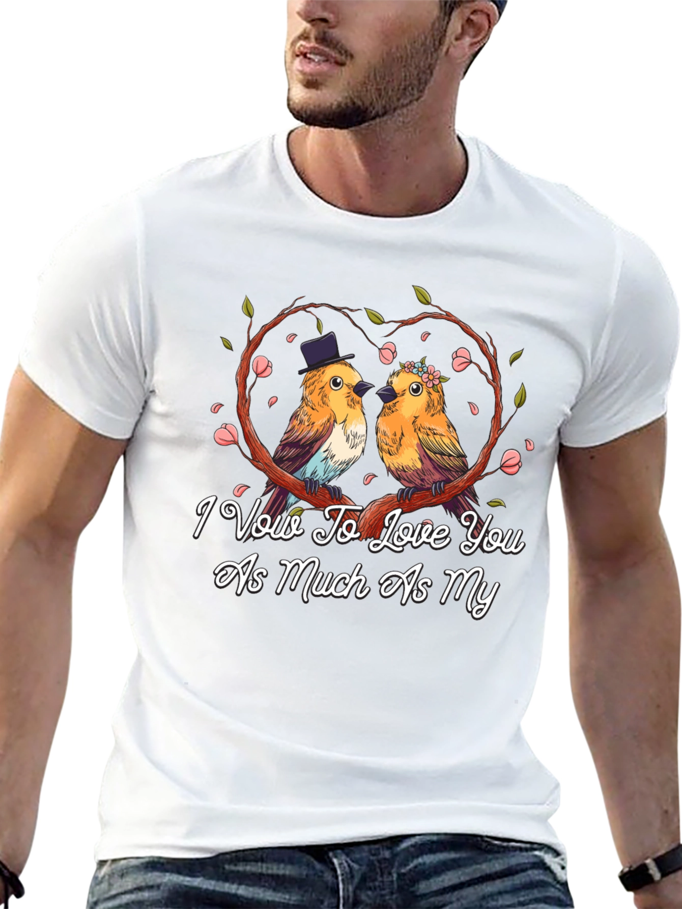 Love Birds Graphic Tee - Wedding Anniversary Gift