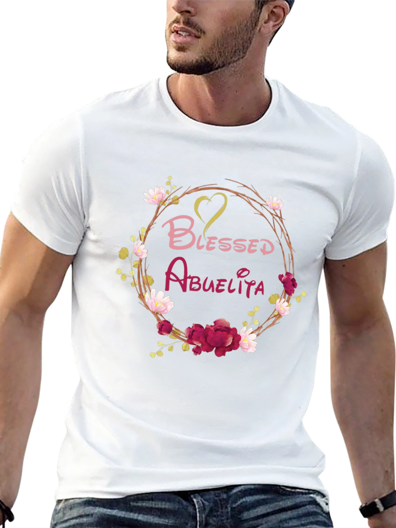 Blessed Abuelita Floral T-Shirt
