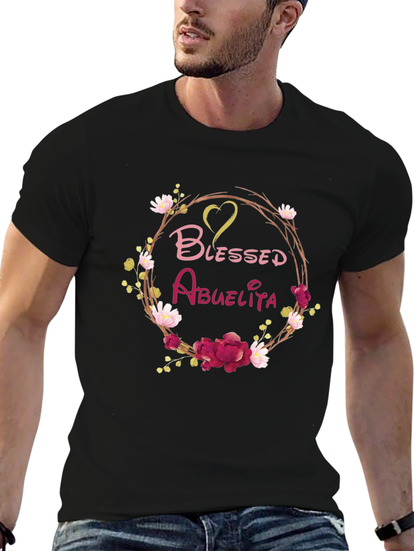 Blessed Abuelita Floral T-Shirt