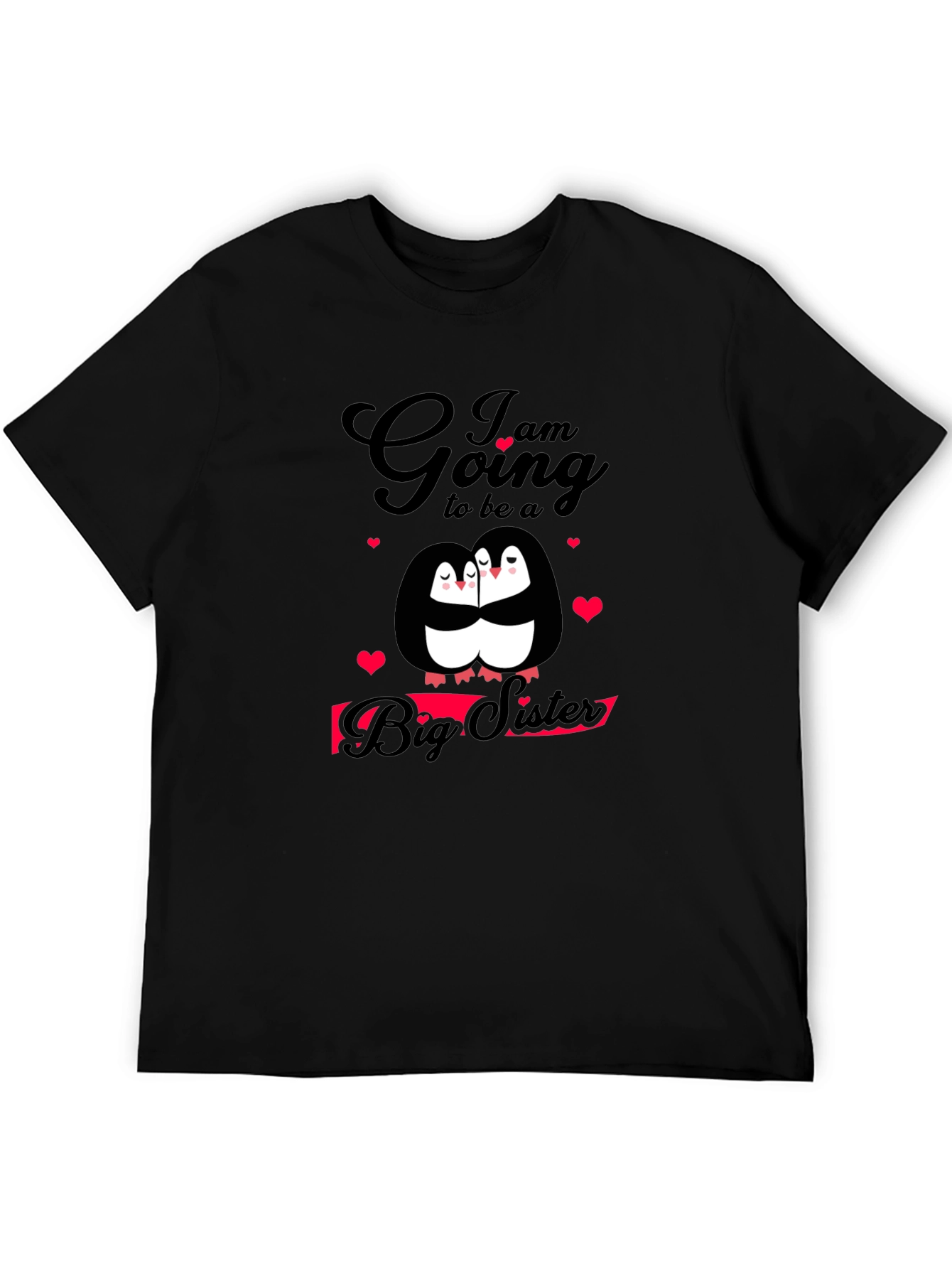 Big Sister Penguin Tee - Cute Family Matching Shirt