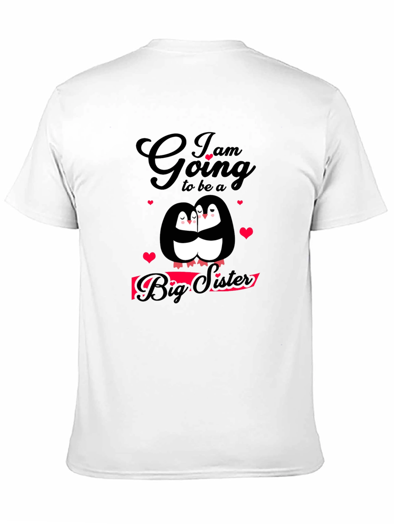 Big Sister Penguin Tee - Cute Family Matching Shirt