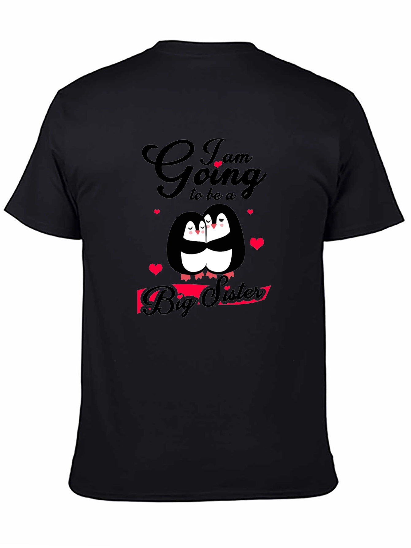 Big Sister Penguin Tee - Cute Family Matching Shirt