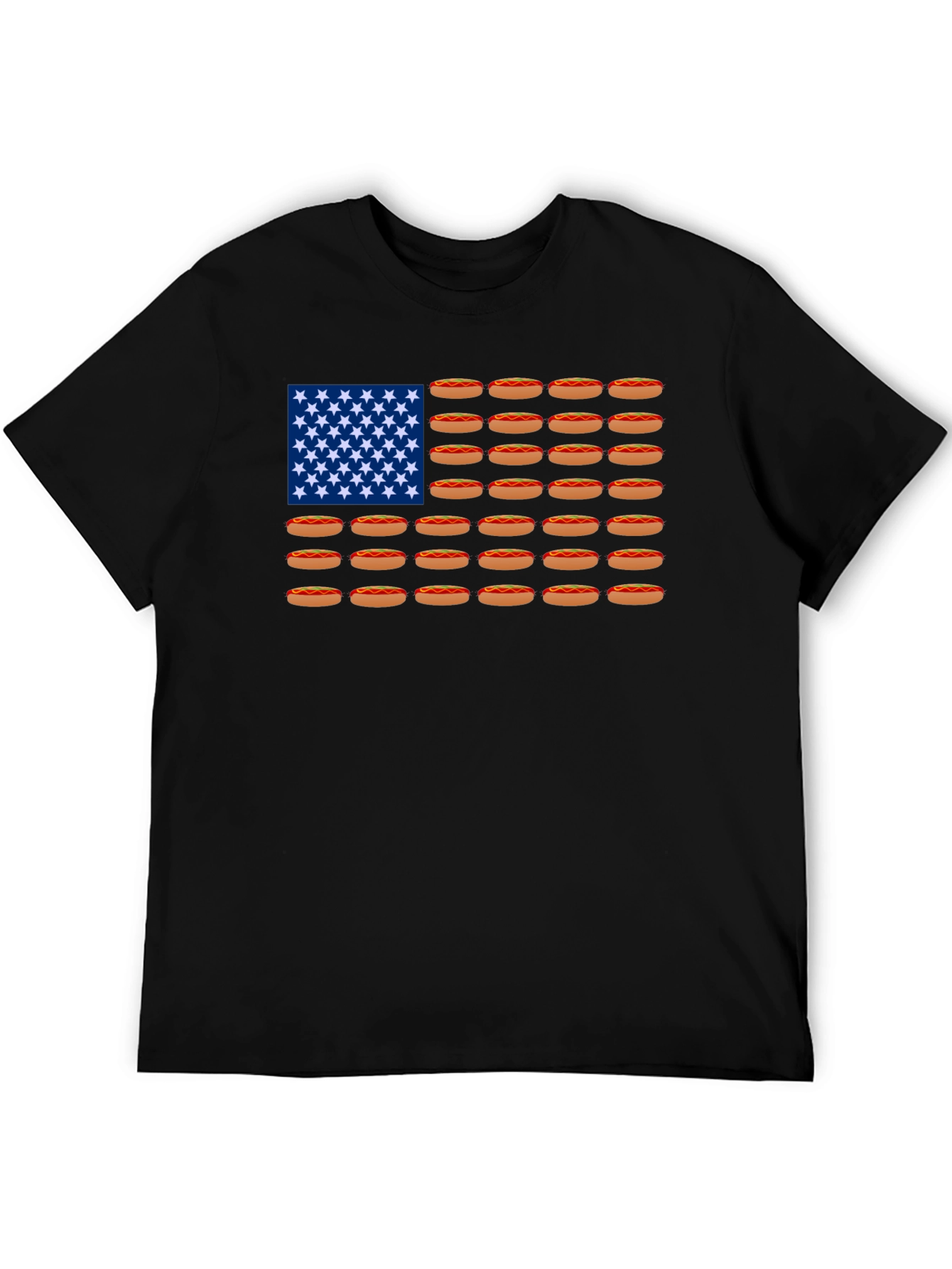 Hot Dog American Flag T-Shirt - Patriotic Apparel