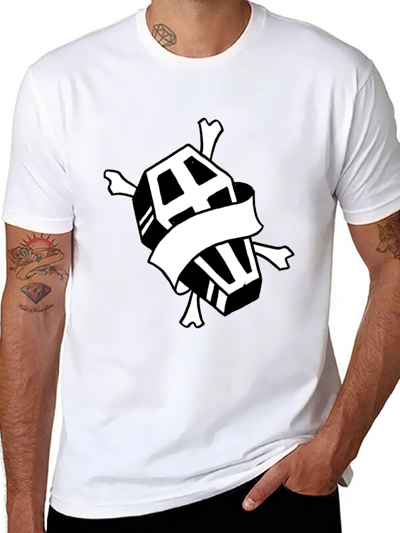 Coffin & Crossbones Graphic T-Shirt - Black