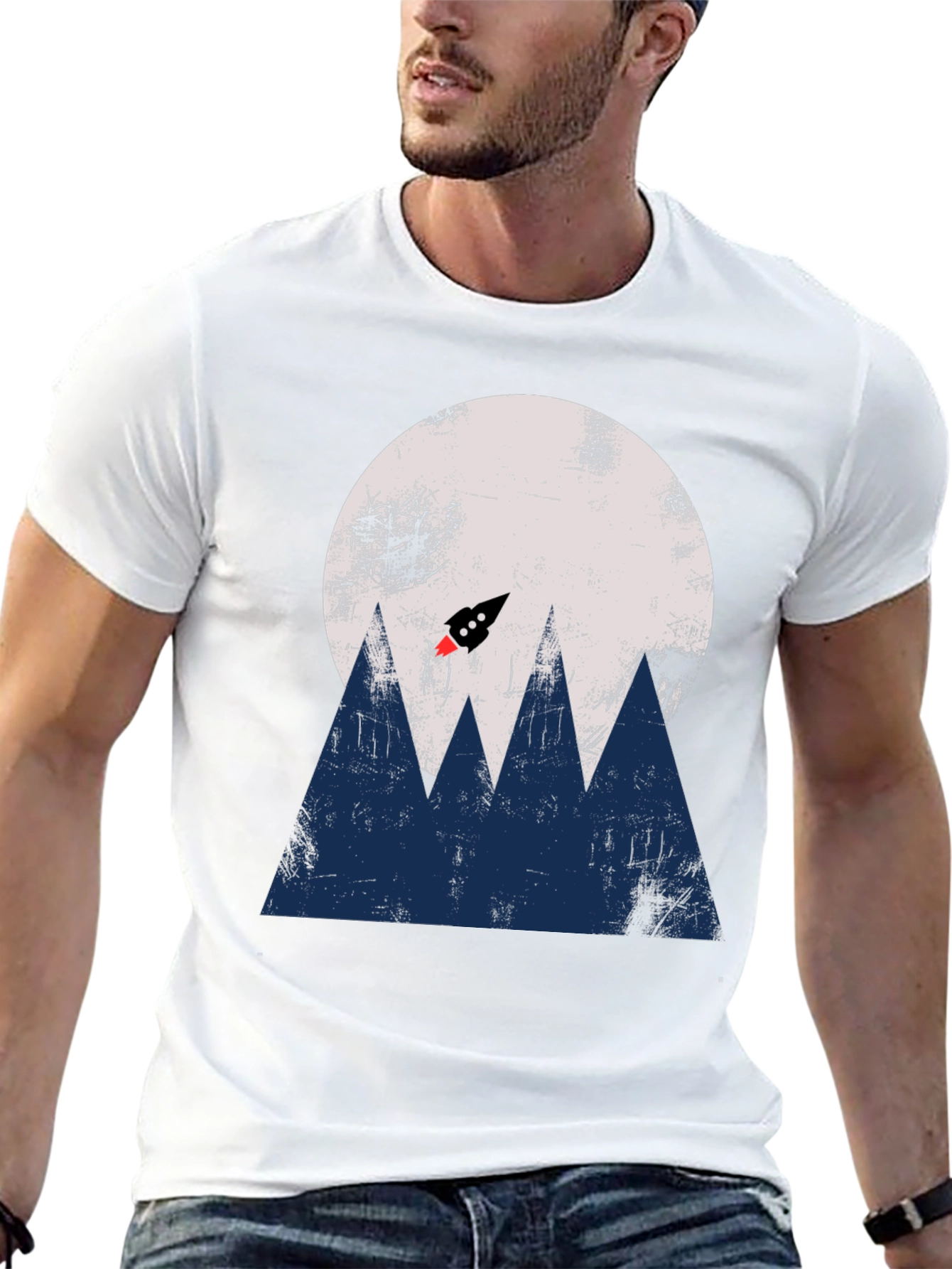 Retro Rocket Launch T-Shirt