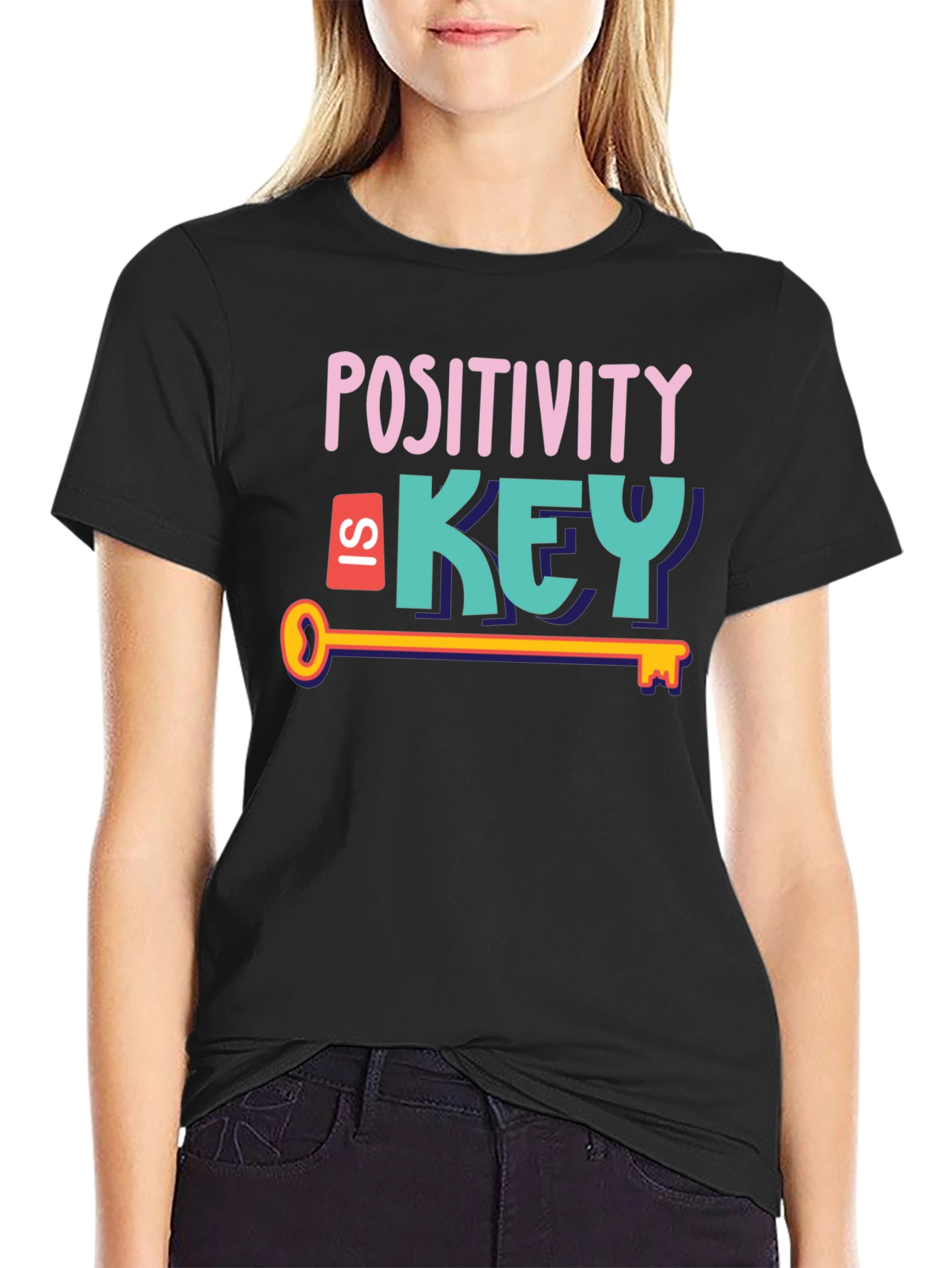 Positivity is Key Graphic Tee - Stylish Unisex T-Shirt
