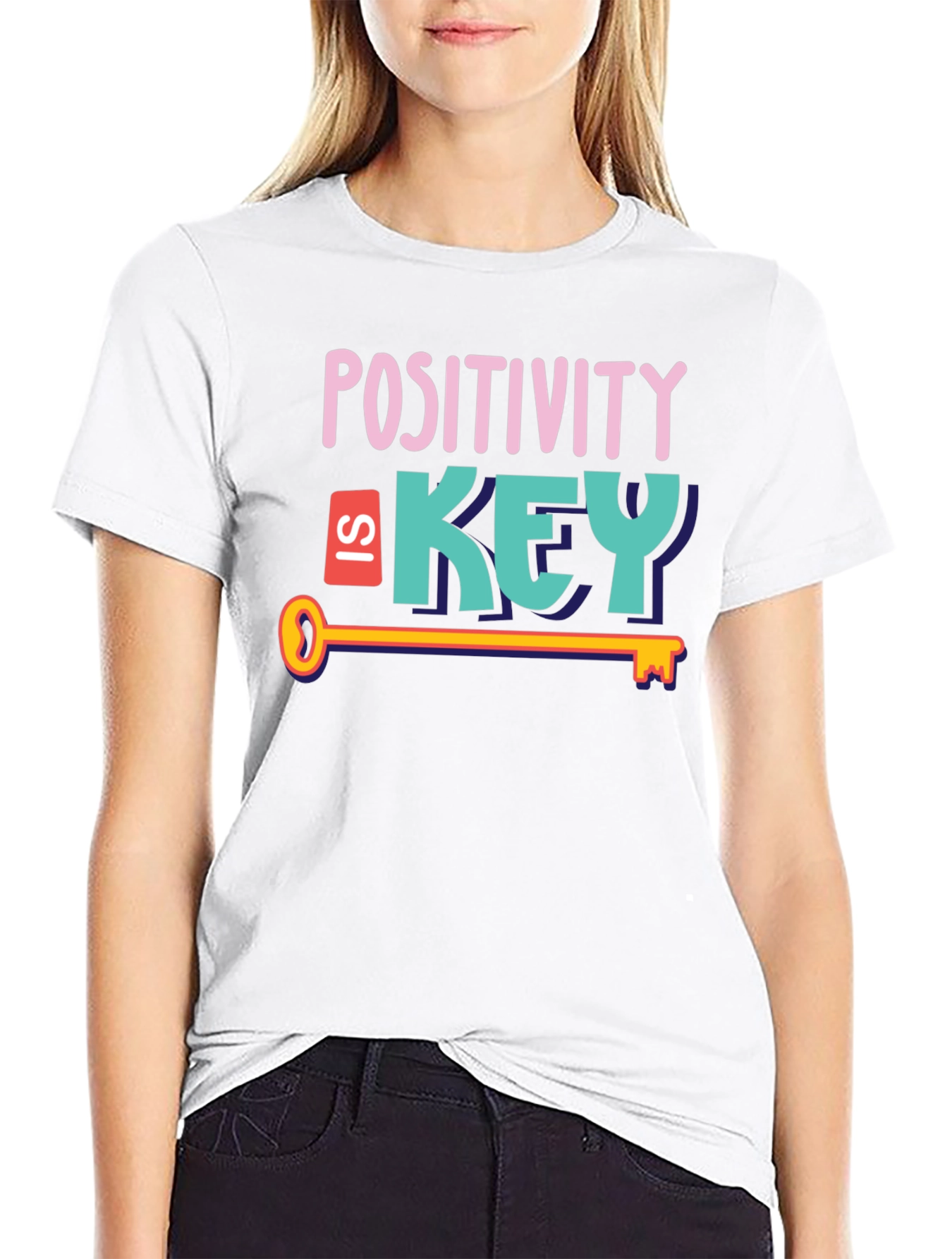 Positivity is Key Graphic Tee - Stylish Unisex T-Shirt