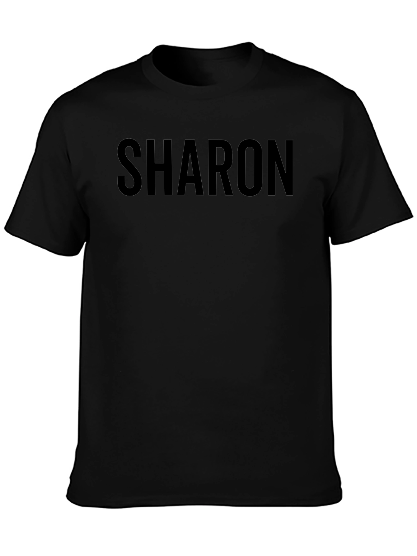 Sharon Custom Name Black T-Shirt