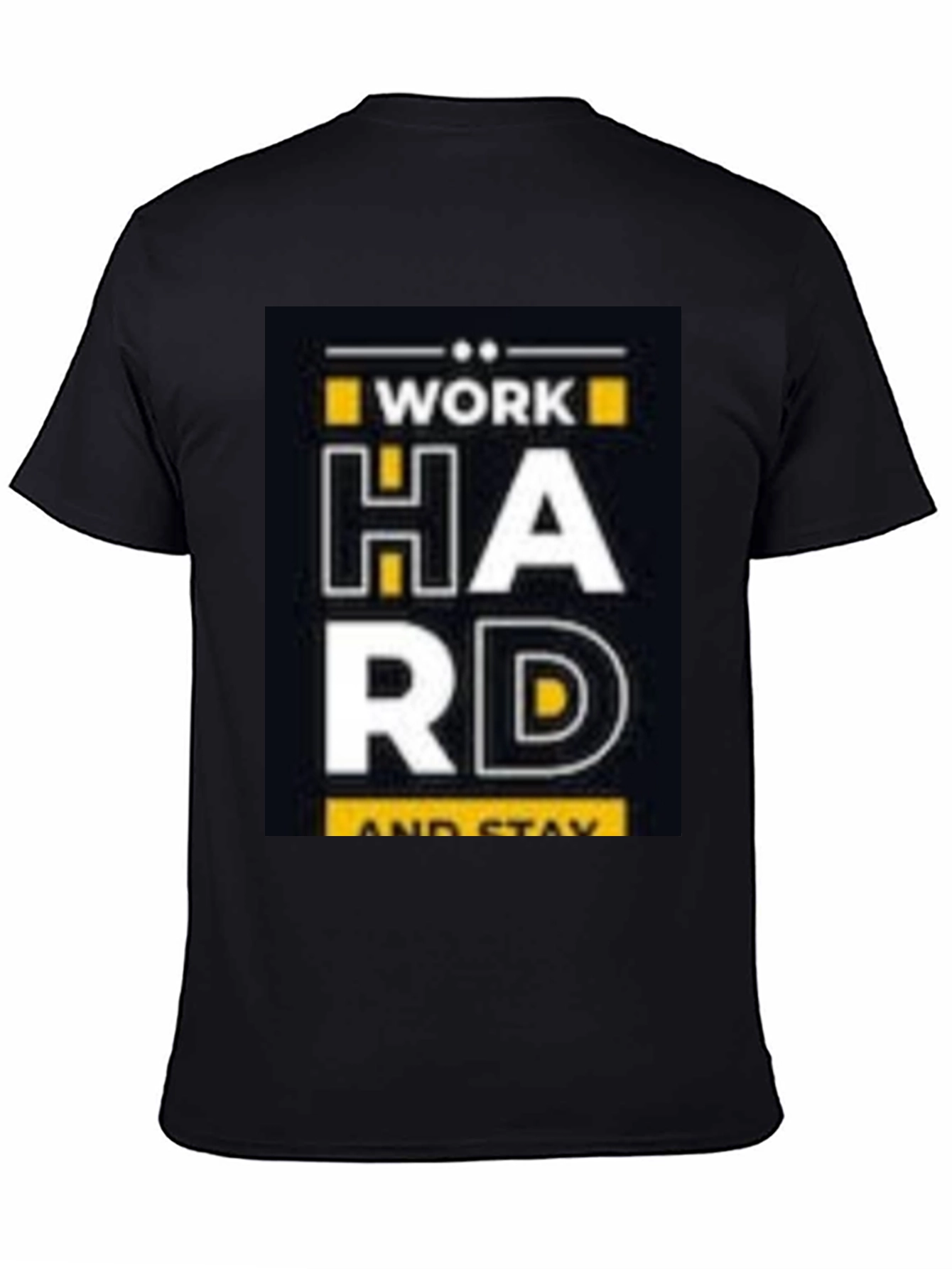 Work Hard Stay Positive Black Graphic Tee