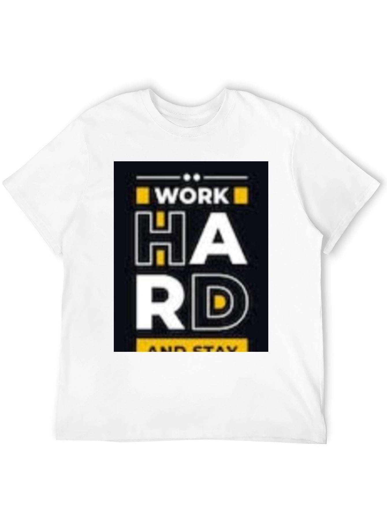 Work Hard Stay Positive Black Graphic Tee