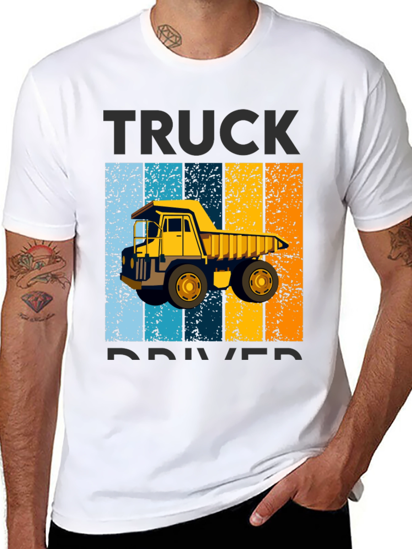 Truck Driver T-Shirt - Construction Vehicle Graphic Tee