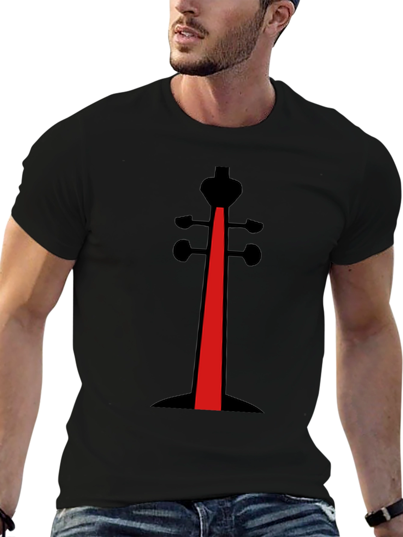 Abstract Violin Black T-Shirt