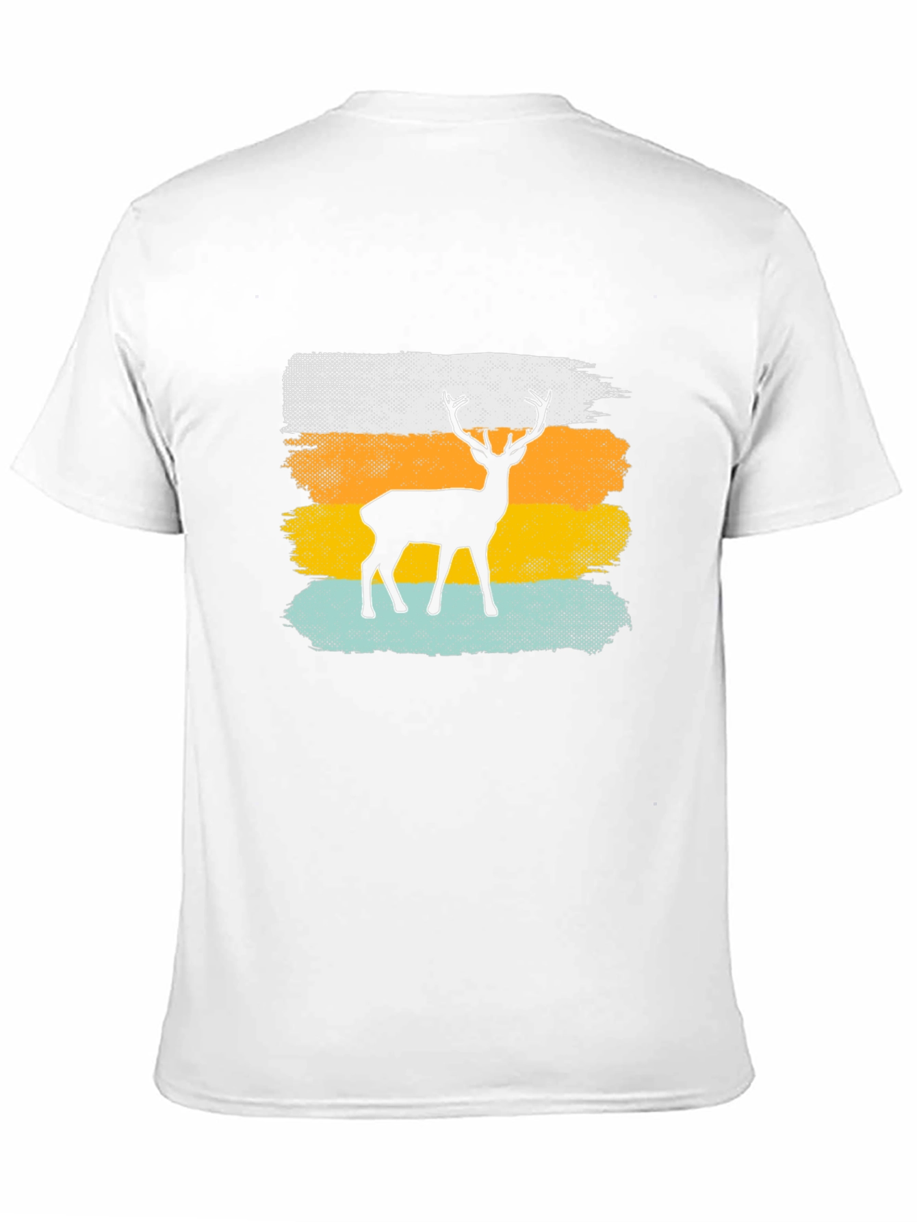 Retro Deer Graphic Tee - Mens Black T-Shirt