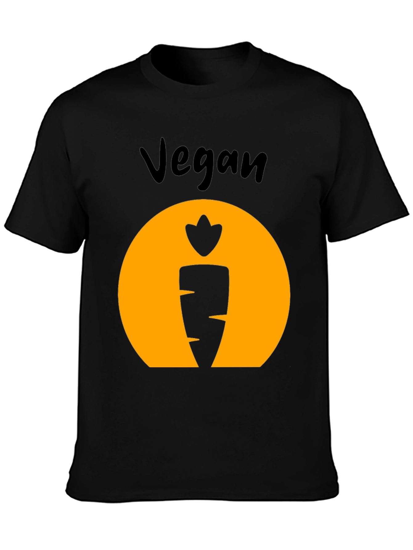 Vegan Carrot Graphic Tee - Black