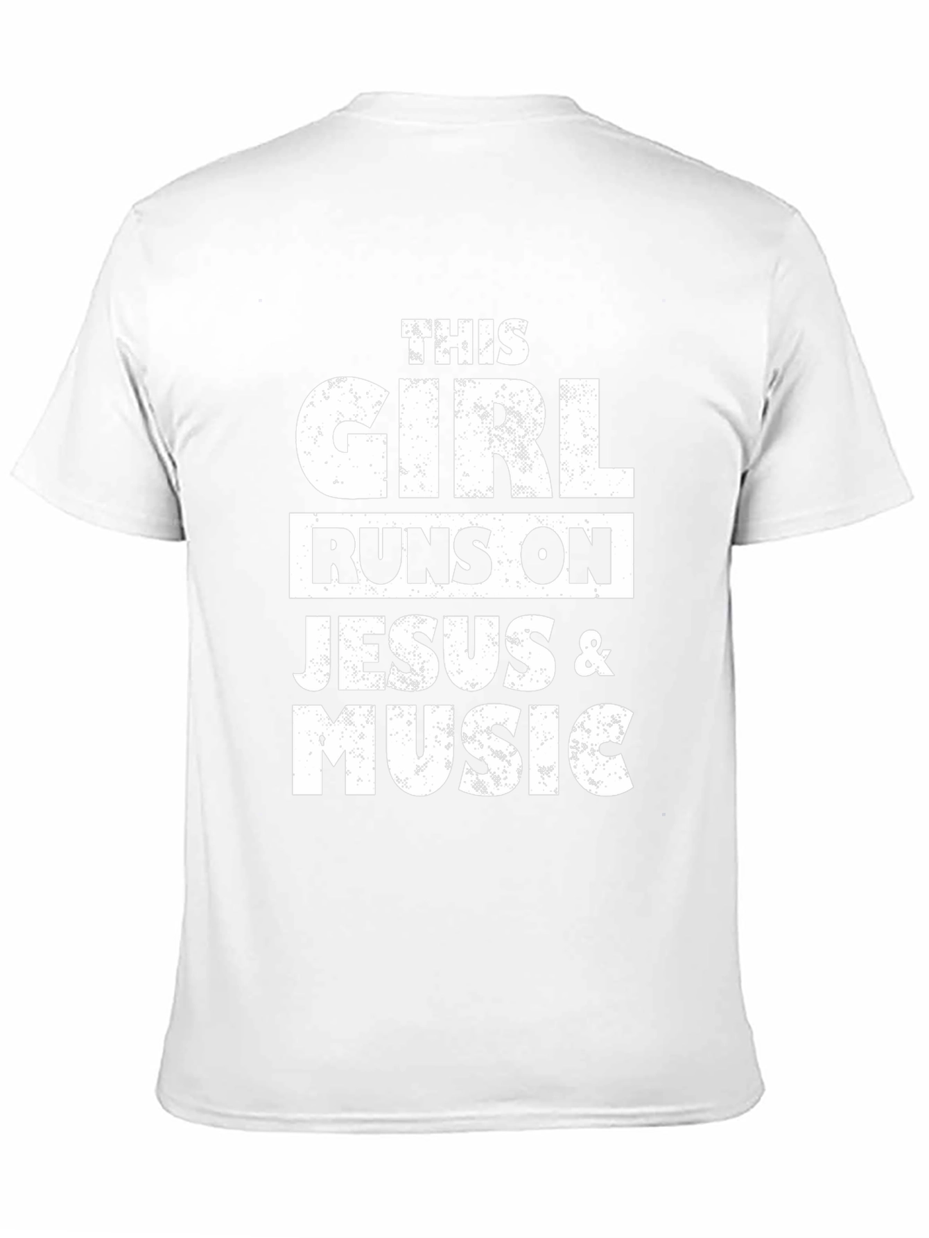 This Girl Runs on Jesus & Music Black T-Shirt