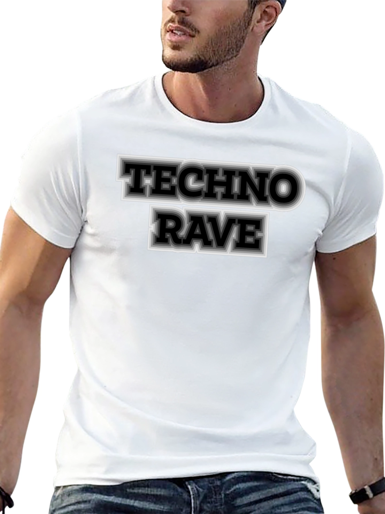 Techno Rave Graphic Tee - Black T-Shirt