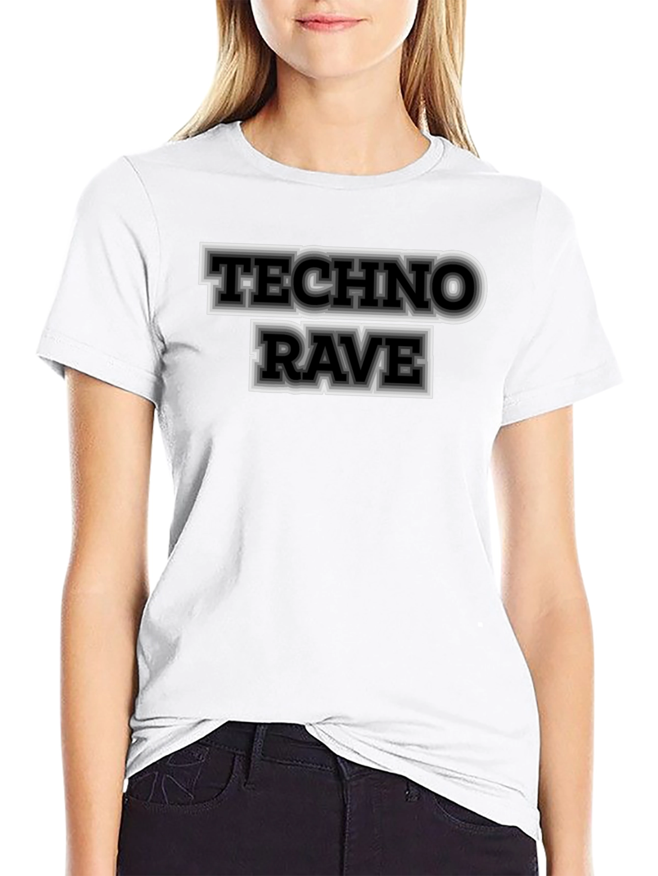 Techno Rave Graphic Tee - Black T-Shirt