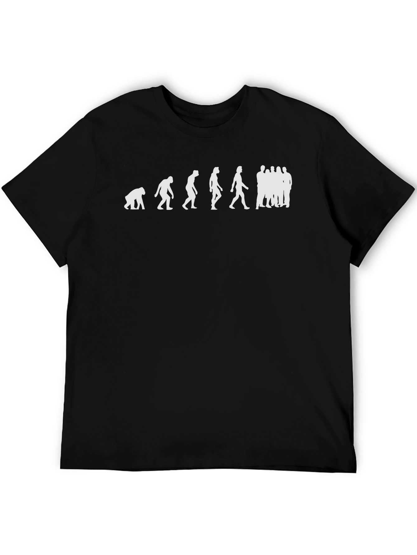 Evolution of Man Graphic Tee - Black Cotton T-Shirt