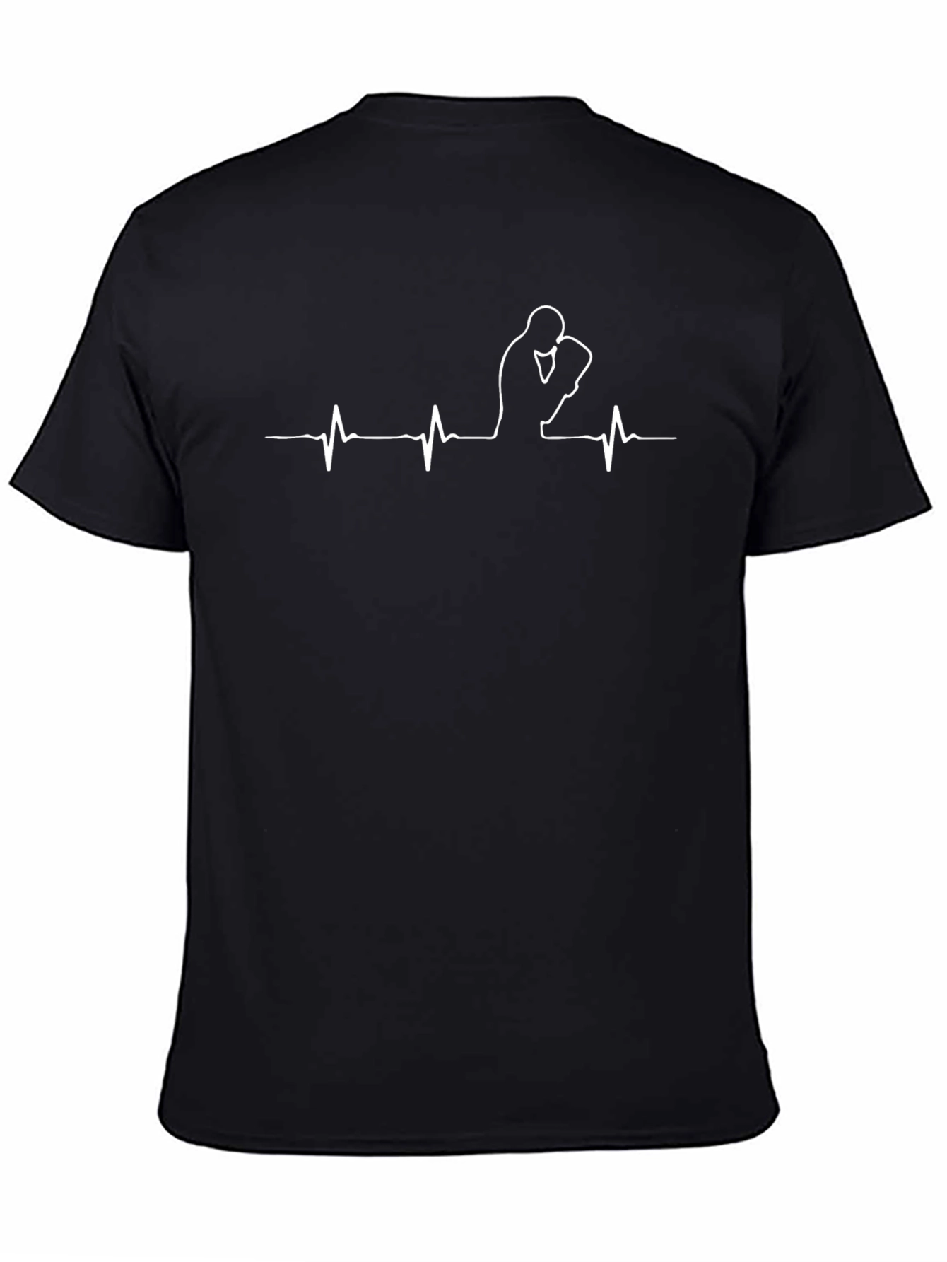 Boxing Heartbeat T-Shirt - Black Cotton Tee