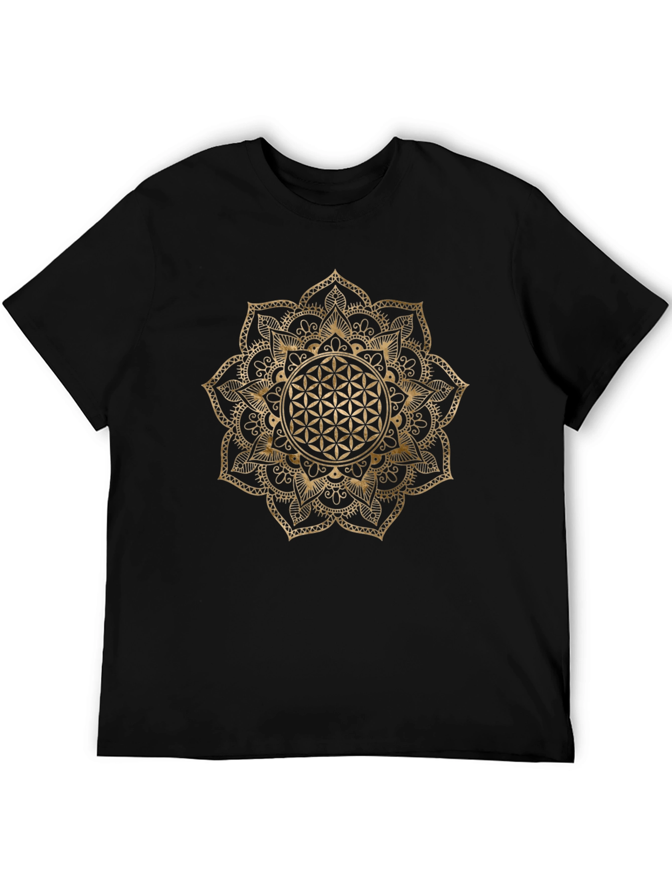 Geometric Flower of Life Graphic T-Shirt