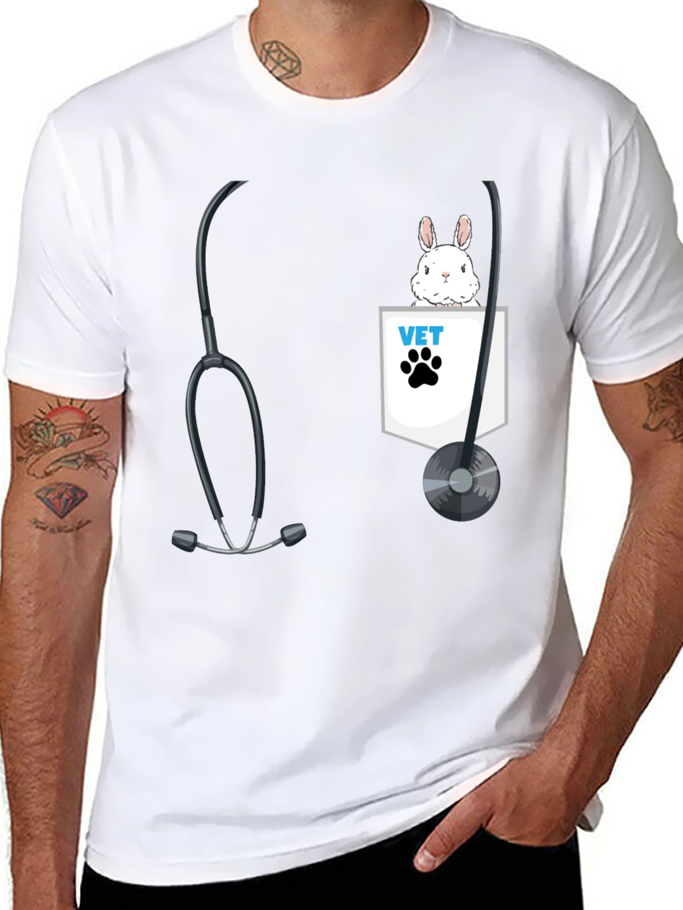 Vet Rabbit Pocket T-Shirt