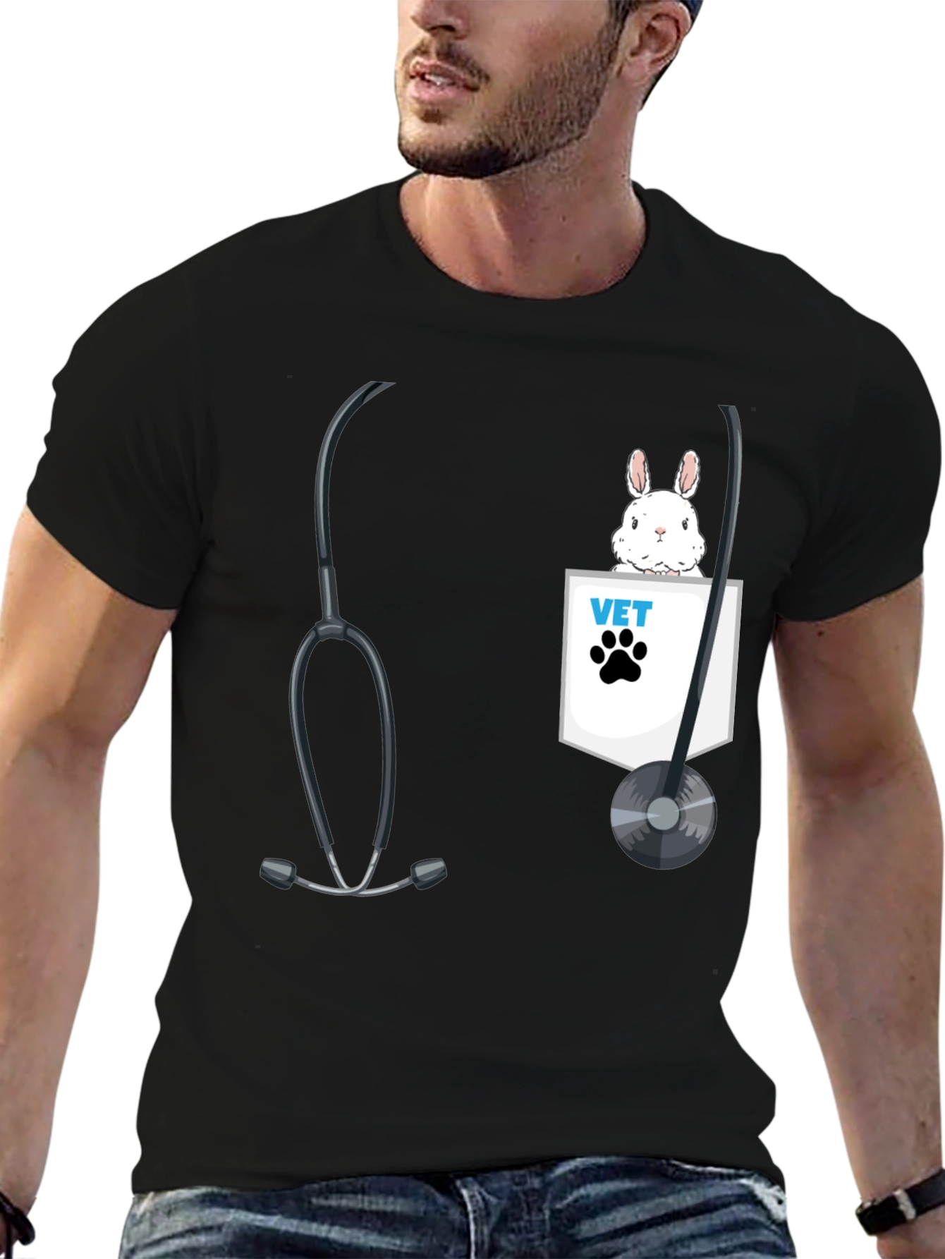 Vet Rabbit Pocket T-Shirt