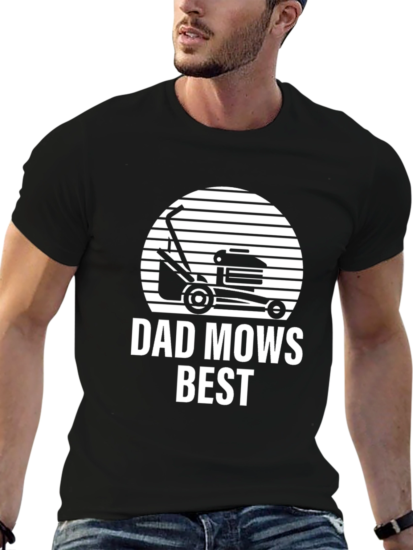 Dad Mows Best T-Shirt - Fathers Day Gift