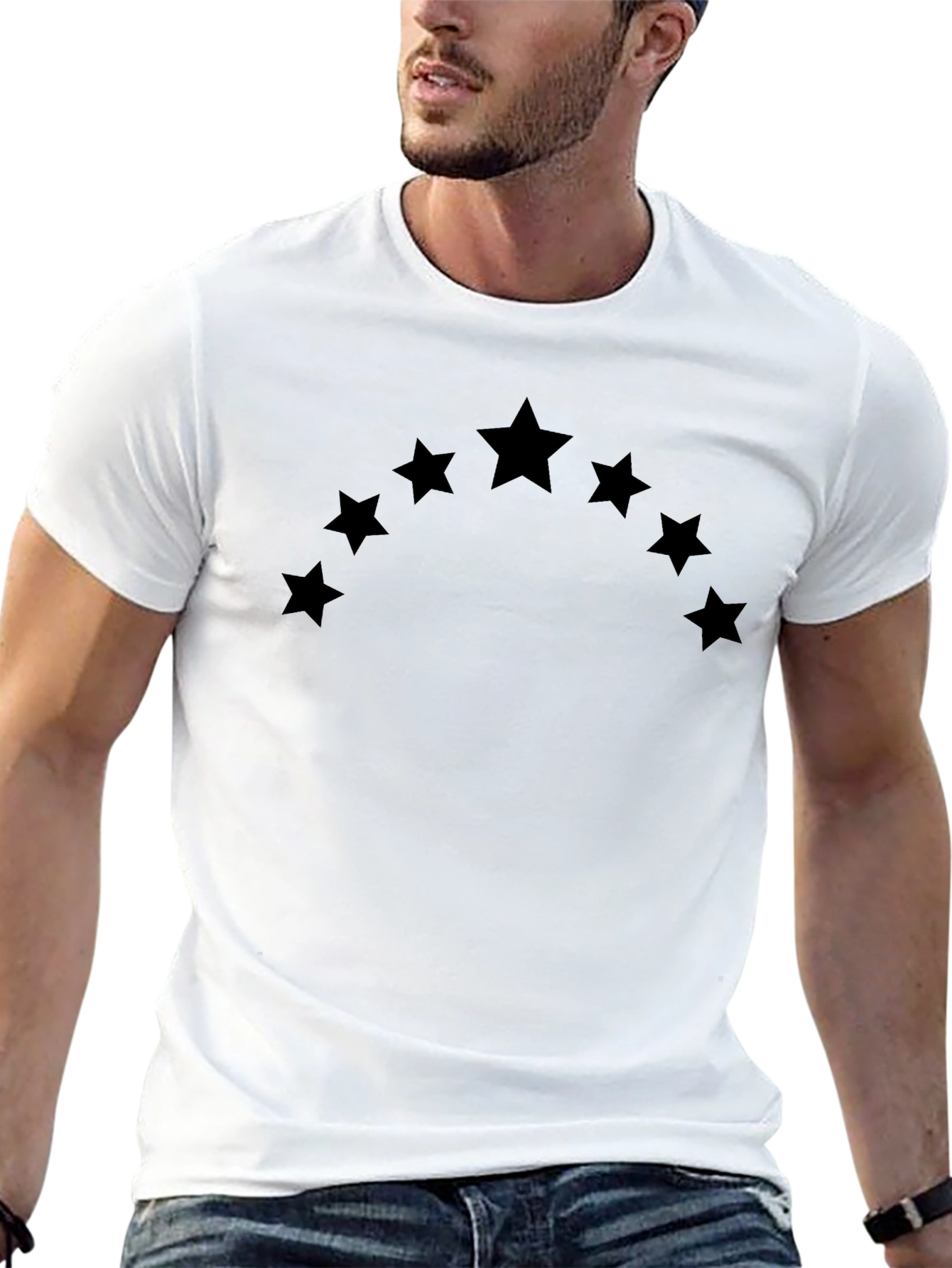 Star Arc Black T-Shirt - Casual Style