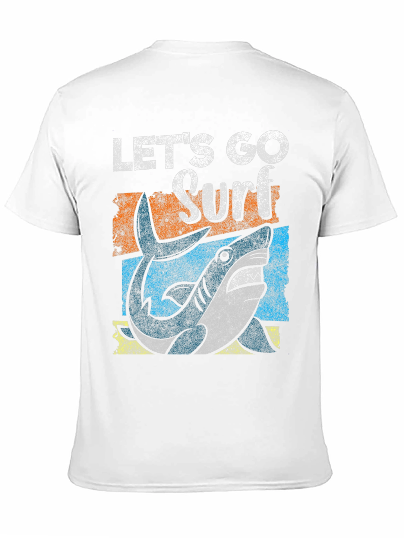 Lets Go Surf Shark Graphic Tee - Black