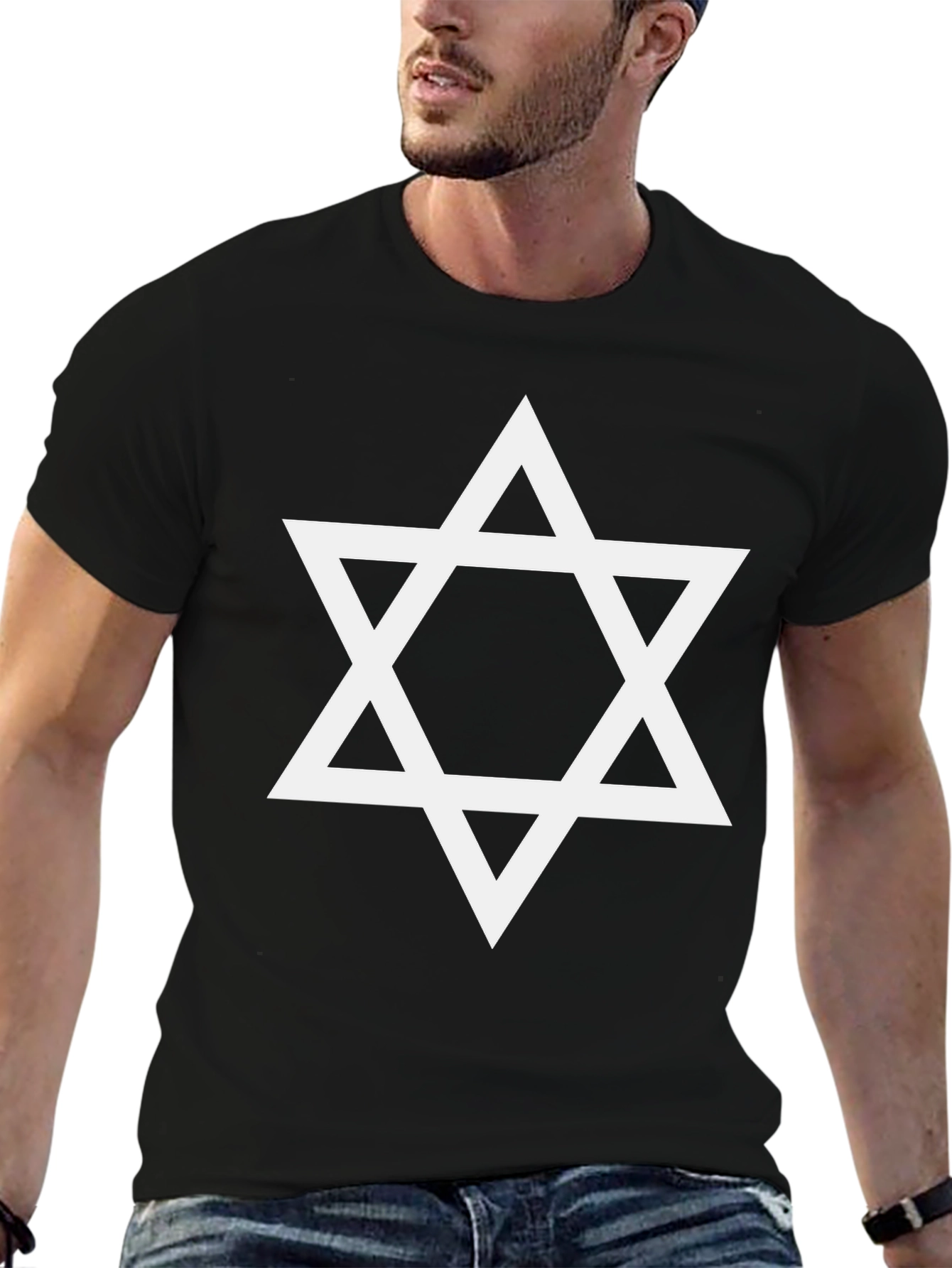 Star of David T-Shirt - Classic Black Tee
