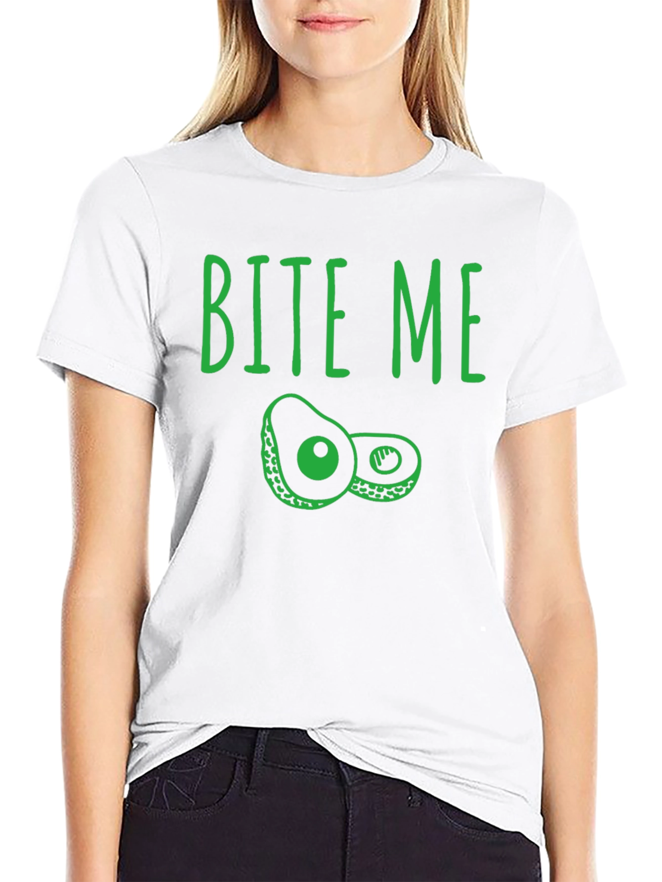 Bite Me Avocado Graphic T-Shirt