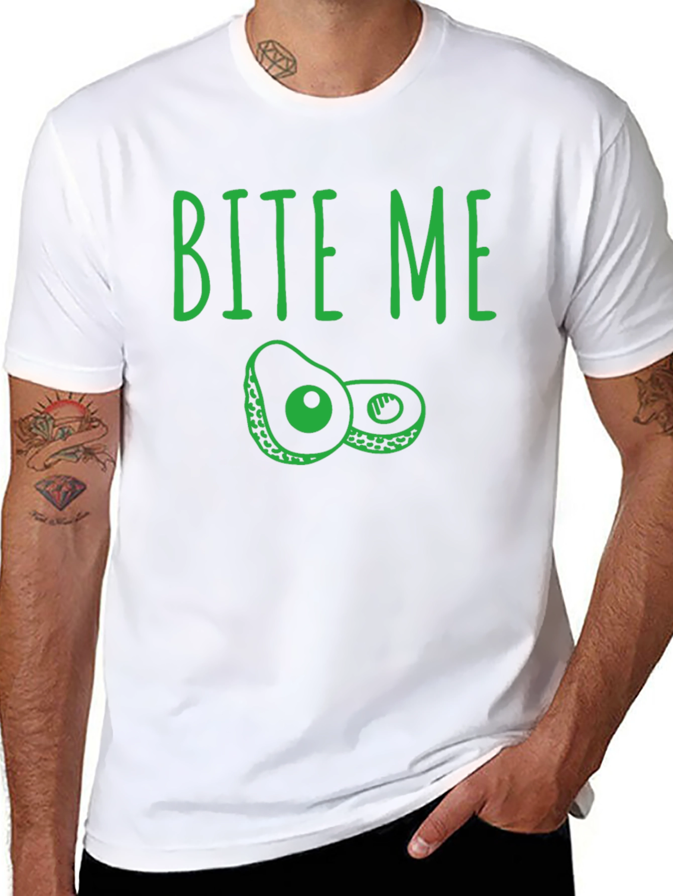 Bite Me Avocado Graphic T-Shirt