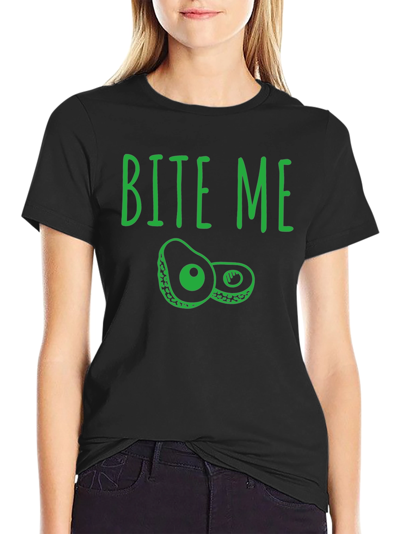 Bite Me Avocado Graphic T-Shirt