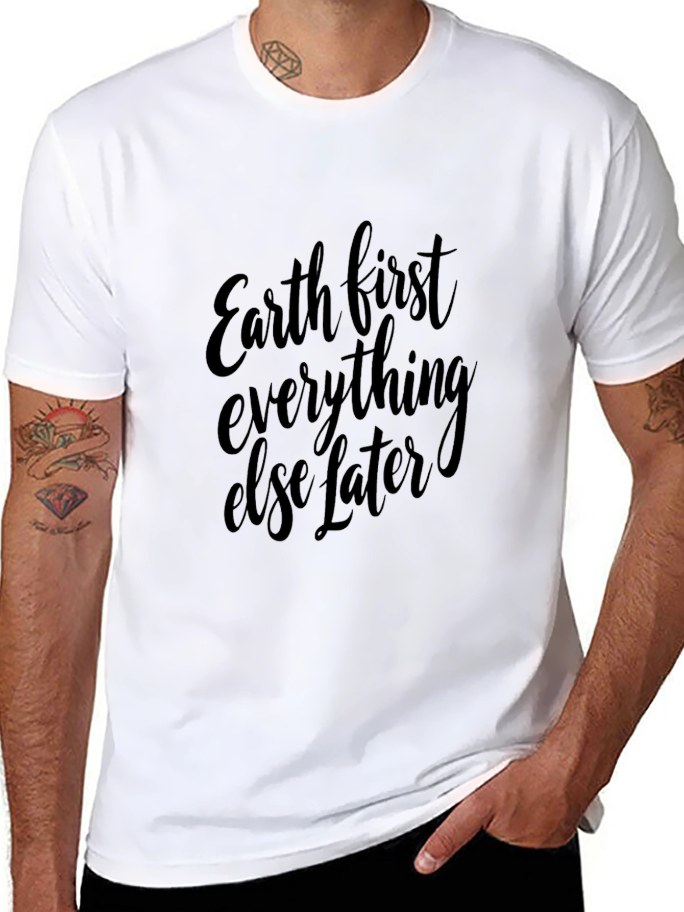 Earth First Black T-Shirt - Eco-Friendly Style