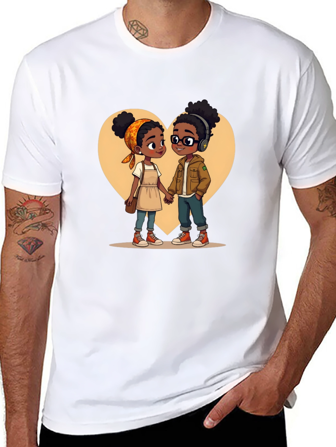 Cute Couple T-Shirt - Cartoon Love Tee