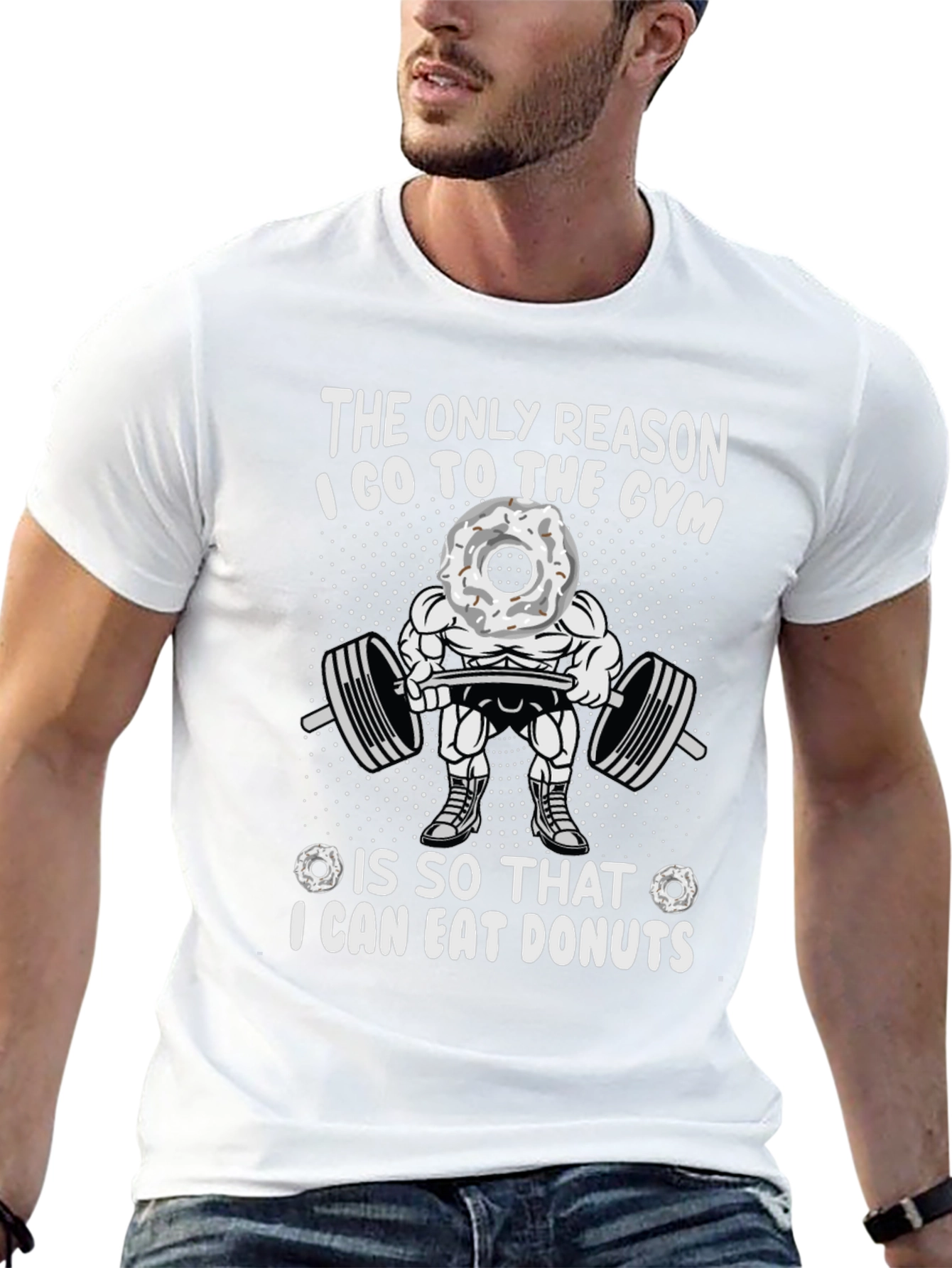Gym & Donuts Graphic T-Shirt