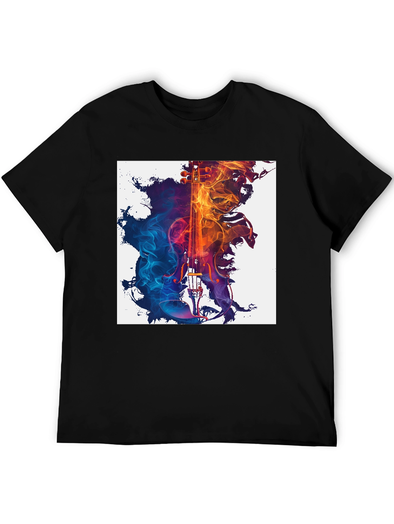 Abstract Violin Graphic T-Shirt